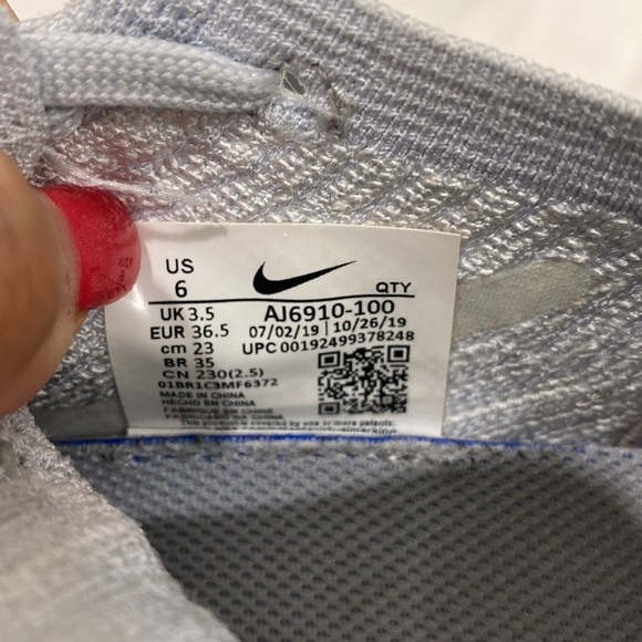 Nike Air VaporMax Flyknit 3 'Pure Platinum' AJ6910-100 |Size 6 - Picture 12 of 12